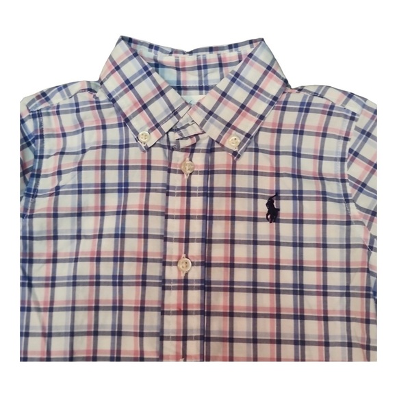 POLO RALPH LAUREN - pink/blue button down shirt - Picture 3 of 5
